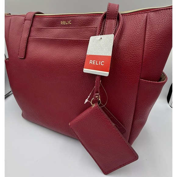 Relic Handbags - Relic Piper Tote Bag Womens Baked Apple Red Pebbled Faux Leather NWT SKU1827